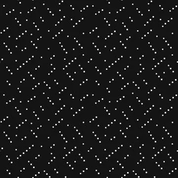 Creative textile design features a seamless pattern of white dots on a blac.. Illustrazione stock