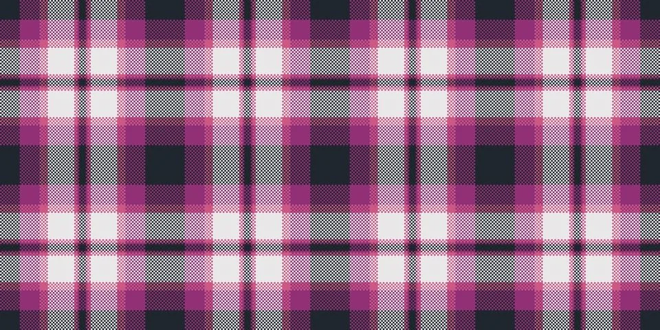 Creative textile seamless vector, dress pattern fabric check. Online plaid .. Stock Illustration