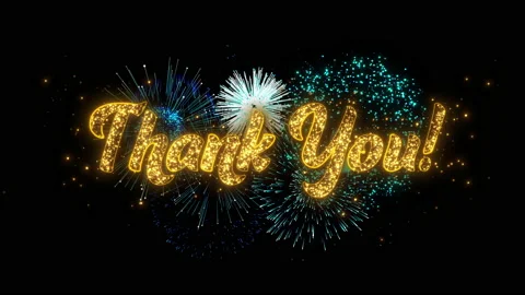 Creative thank you text black background Stock Footage 204973551