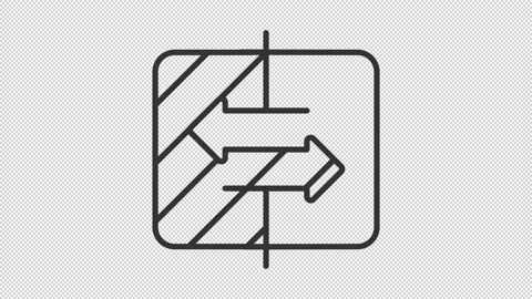 Creative thin line black animation of choice icon Stock Footage 274536625