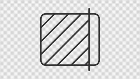 Creative thin line black animation of area comparison icon Stock Footage 274536635