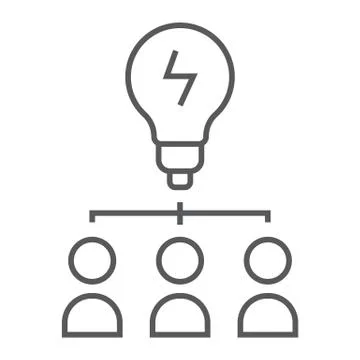 Creative thin line icon, development and business Stock Illustration