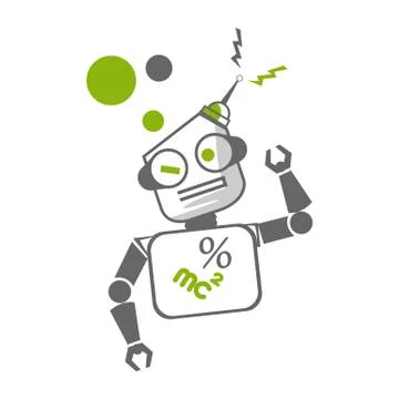 Creative think robot logo design vector creative illustration concept Stock Illustration