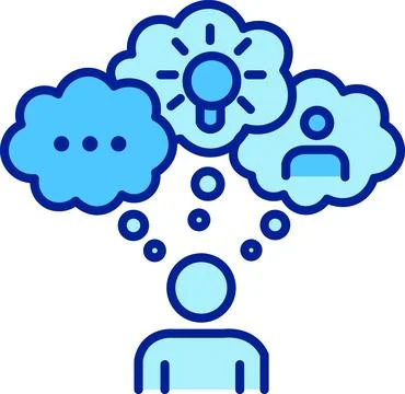 Creative Thinking, Brainstorming Idea, Person Insight Stock Illustration