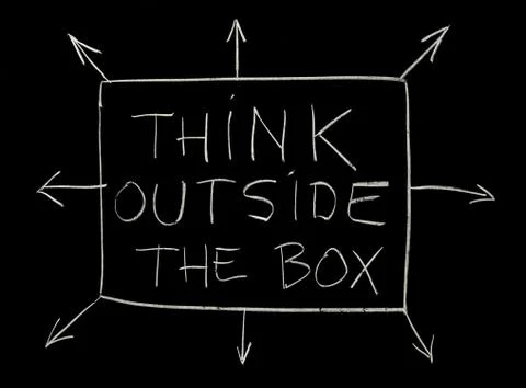 Creative thinking chalkboard Stock Illustration