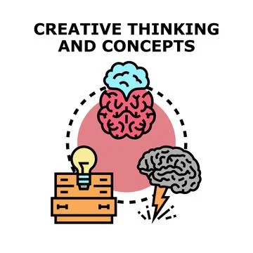 Creative thinking concepts and innovative idea generation Stock Illustration