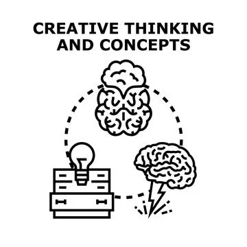 Creative thinking concepts and innovative idea generation Stock Illustration