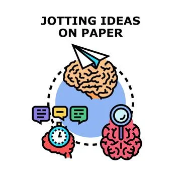 Creative thinking generating new ideas and problem solving Stock Illustration