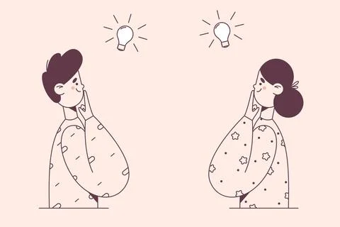 Creative thinking, Innovation, new ideas concept Stock Illustration
