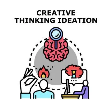 Creative thinking leading to idea generation and innovation Stock-Illustration