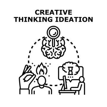 Creative thinking leading to idea generation and innovation Stock Illustration