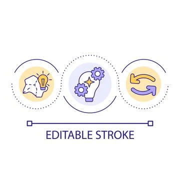 Creative thinking loop concept icon Stock Illustration