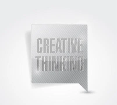 Creative thinking message illustration design Stock Illustration