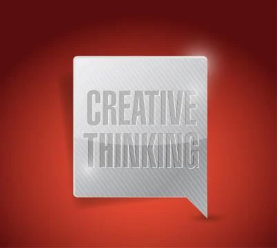 Creative thinking message illustration Stock Illustration