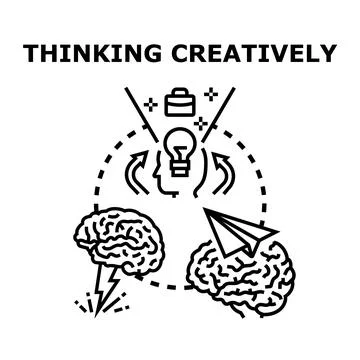 Creative thinking process generating innovation and new ideas vector イラスト素材
