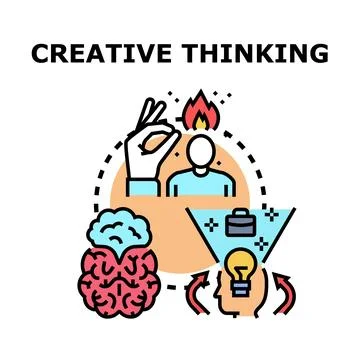 Creative thinking process generating new ideas and innovation イラスト素材