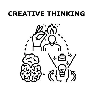 Creative thinking process generating new ideas and innovation イラスト素材