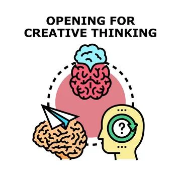 Creative thinking process opening new ideas concept 스톡 일러스트