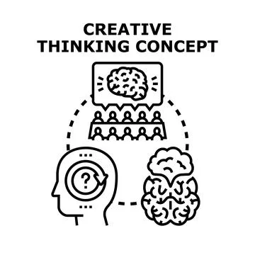Creative thinking strategy developing new business solution Stock Illustration