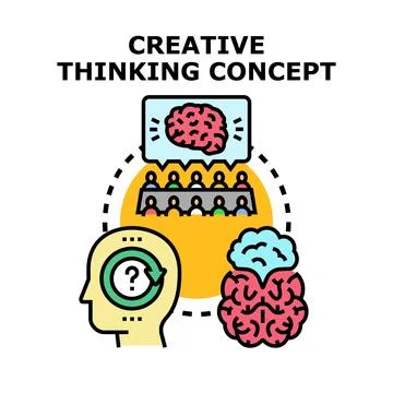Creative thinking strategy developing new business solution Stock Illustration