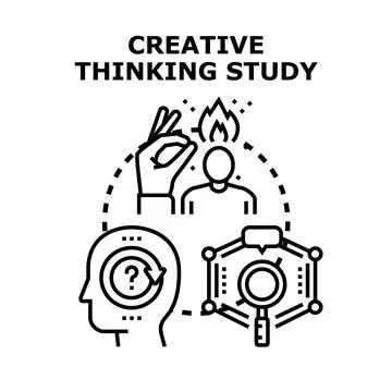 Creative thinking study developing new ideas solution Stock Illustration
