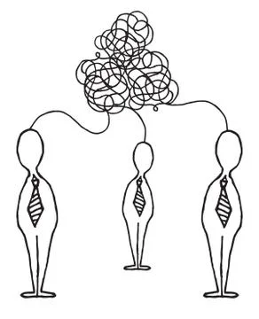 Creative thinking / teamwork idea Stock Illustration