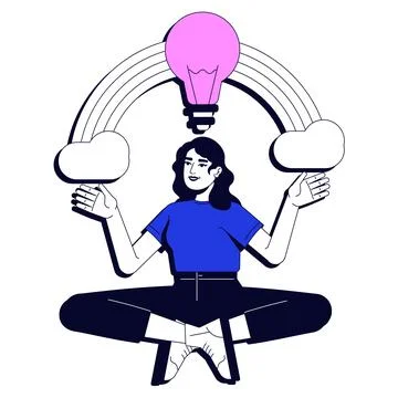 Creative thinking vector illustration concept Stock Illustration