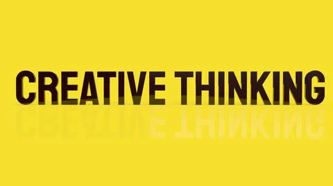 The  creative thinking word on yellow background for idea concept 3d renderin Stock Photos