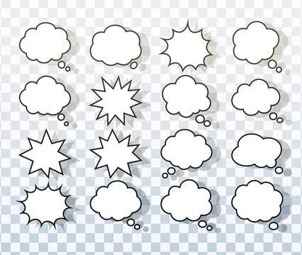 Creative Thought Bubble Vector Set For Therapy And Mindfulness Stock Illustration