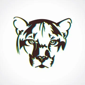 Creative tiger face design stock vector Stock Illustration