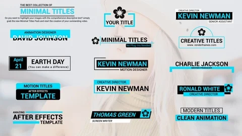 Creative Titles Modèle After Effects