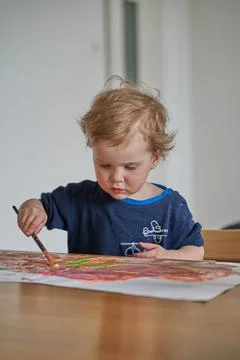 A creative toddler Stock Photos