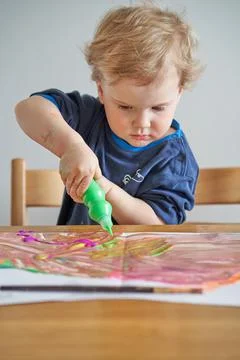 A creative toddler Stock Photos