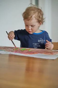 A creative toddler Stock Photos
