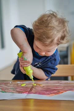 A creative toddler Stock Photos