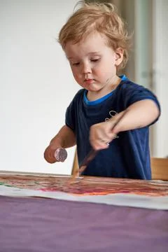 A creative toddler Stock Photos