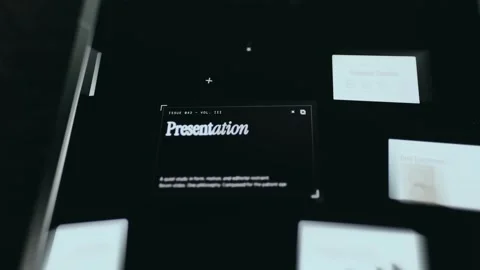 Creative tool for designing slides for a business report Vídeo Stock 334940482