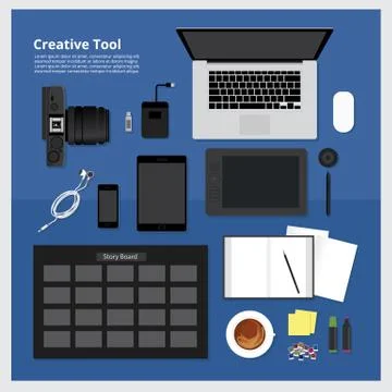 Creative Tool Vector Illustration Stock Illustration