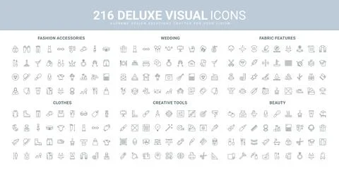 Creative tools and software for art idea, wedding and makeup, fashion line icon Illustrazione stock