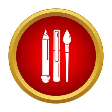 Creative tools for art and design icon Ilustración de archivo