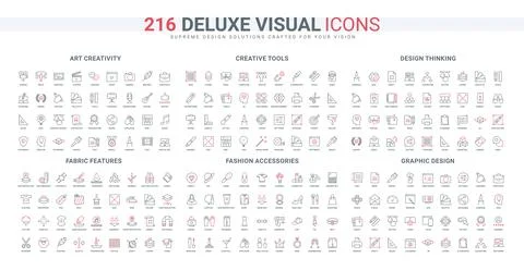 Creative tools for art and graphic design, fabric features and accessory line 스톡 일러스트