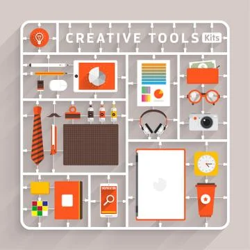 Creative Tools Stock Illustration