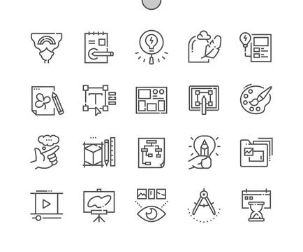 Creative tools. Search idea. Design process. Illustrazione stock