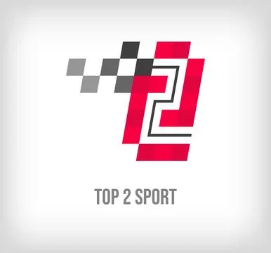 Creative top 2 racing and sports logo. Stock Illustration