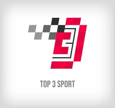 Creative top 3 racing and sports logo. Stock Illustration
