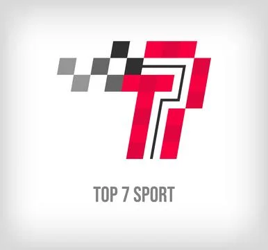 Creative top 7 racing and sports logo. Stock Illustration