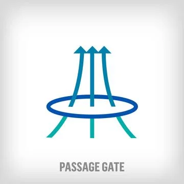Creative transition round arrow sign logo. Stock Illustration