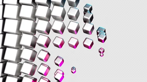 Creative transition on transparent background. Alpha channel. Conversion effect. Stock Footage 252686711