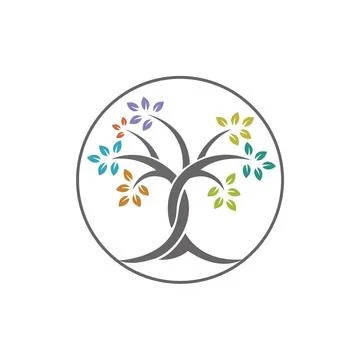 Creative Tree Logo and Icon Vector Template Stock Illustration