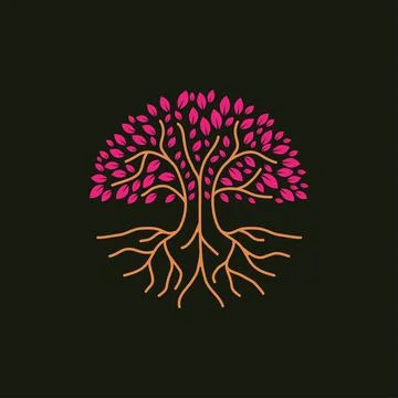 Creative tree logo Stock Illustration